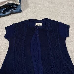 Poof Excellence Deep Blue Knit Sweater
